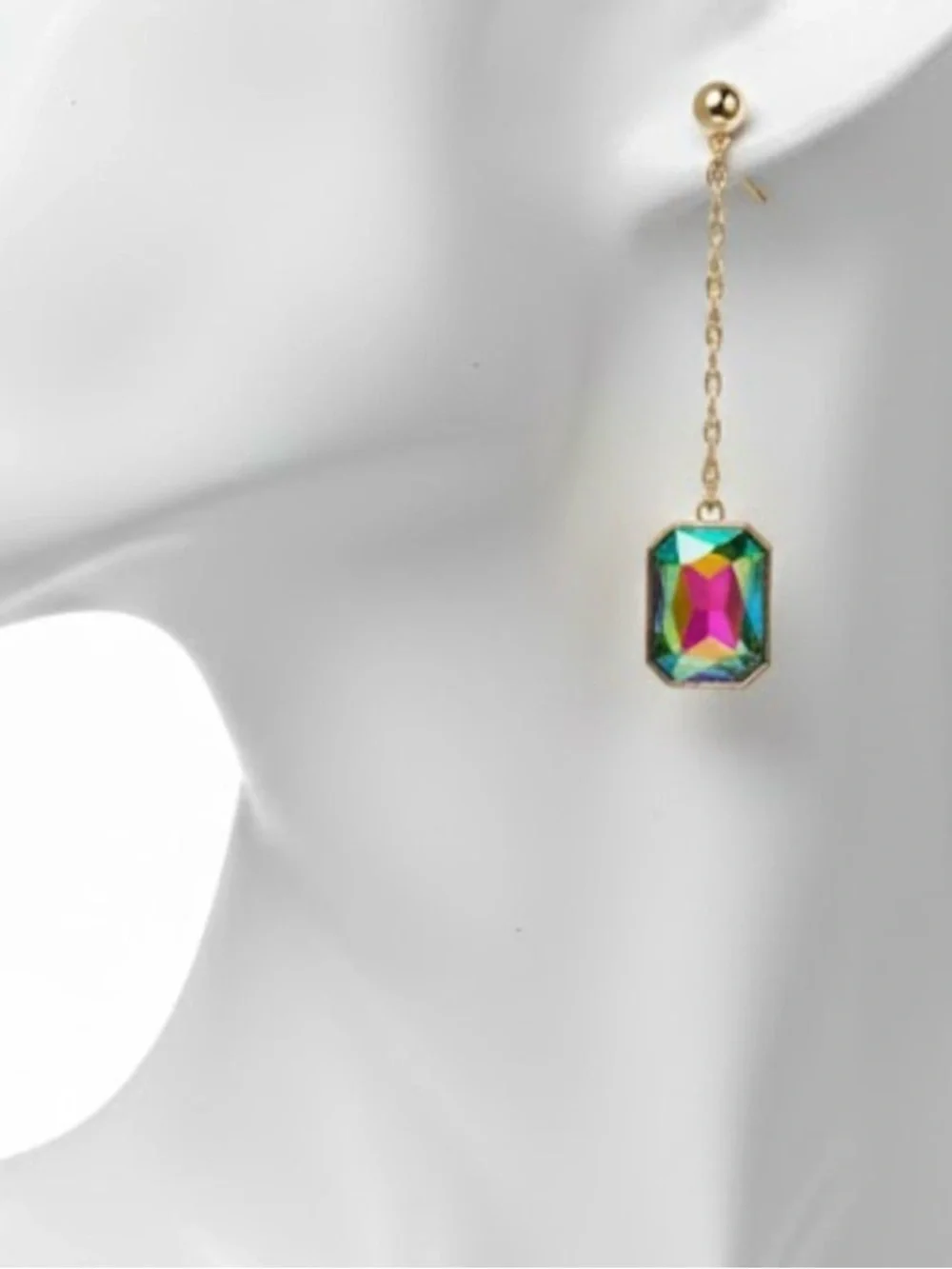New York & Co. Iridescent Linear Drop Earrings (NWT)